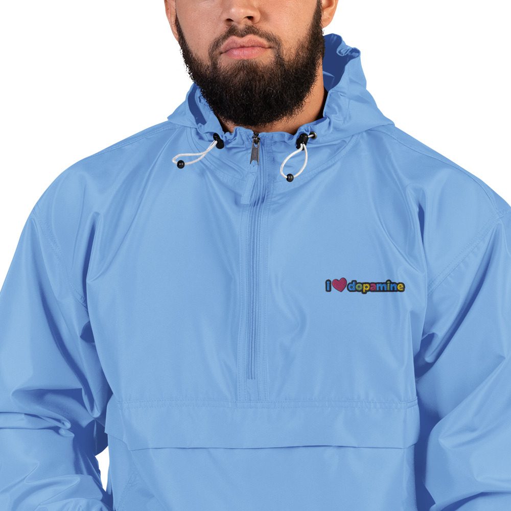 I Love Dopamin Embroidered Champion Packable Jacket