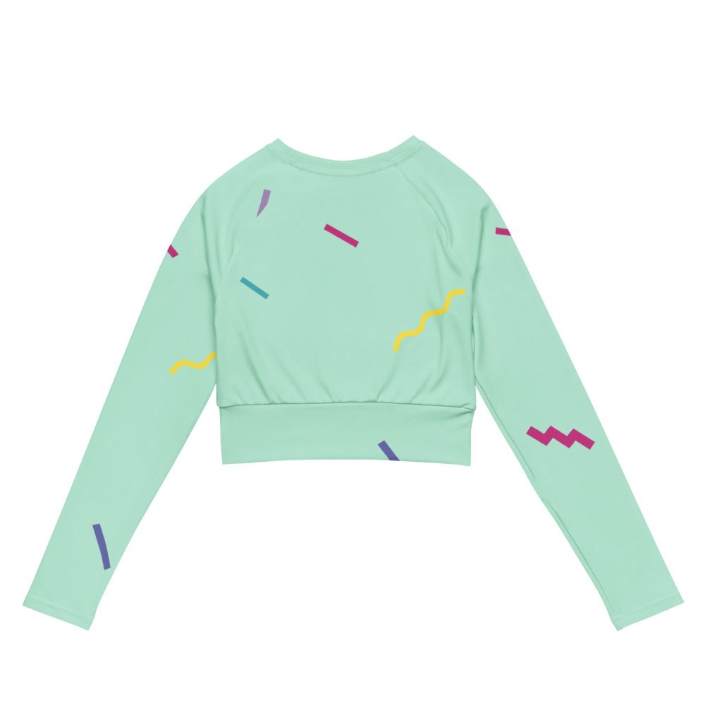 404 Error Not Found Recycled Long-sleeve Crop Top