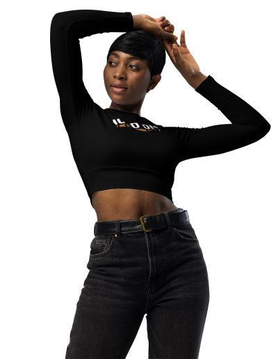 Hold On Let Me Overthink This Recycled Long-sleeve Crop Top