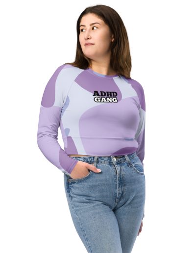 ADHD Gang Recycled Long-sleeve Crop Top