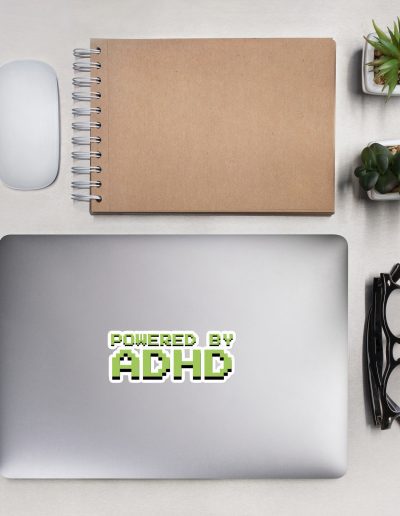 Powered By ADHD Bubble-free Stickers