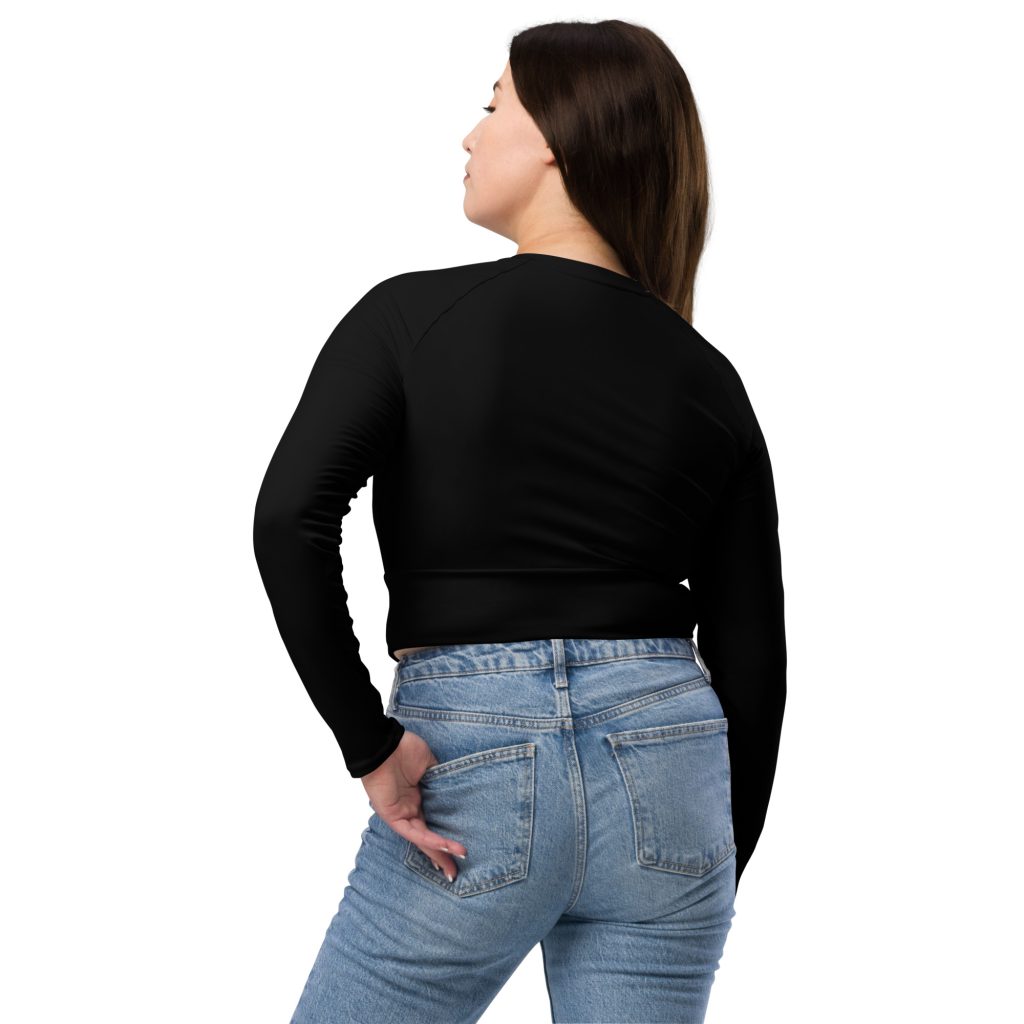 OVERSTIMULATED! Recycled Long-sleeve Crop Top
