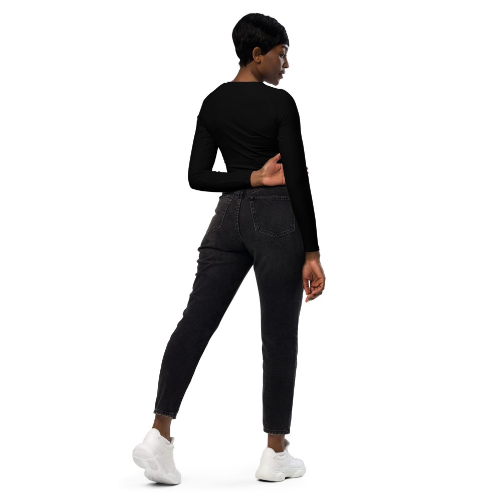 OVERSTIMULATED! Recycled Long-sleeve Crop Top