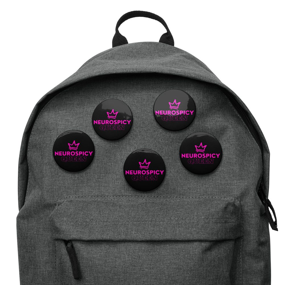 Neurospicy Queen Set of Pin Buttons