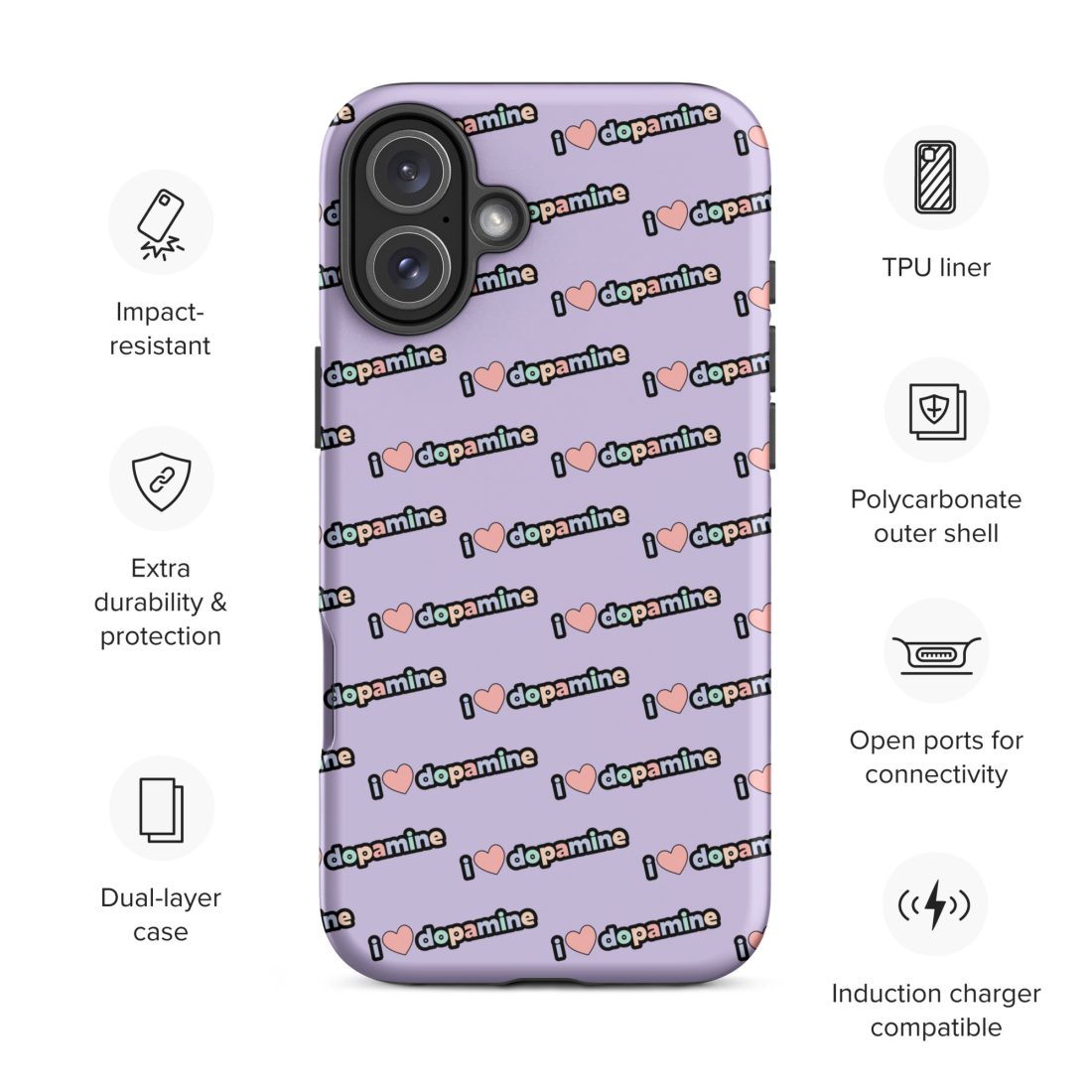 I Love Dopamine iPhone Case