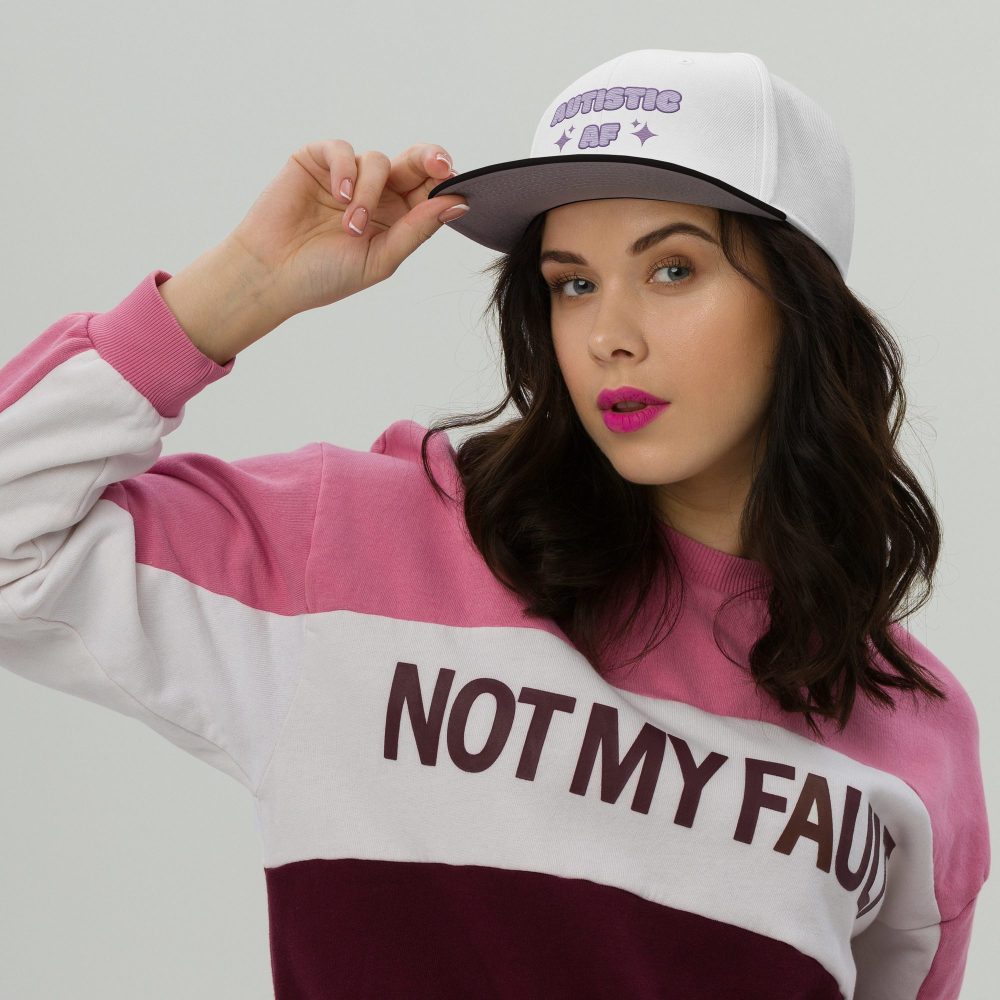 Autistic AF Neurodivergent Snapback Hat