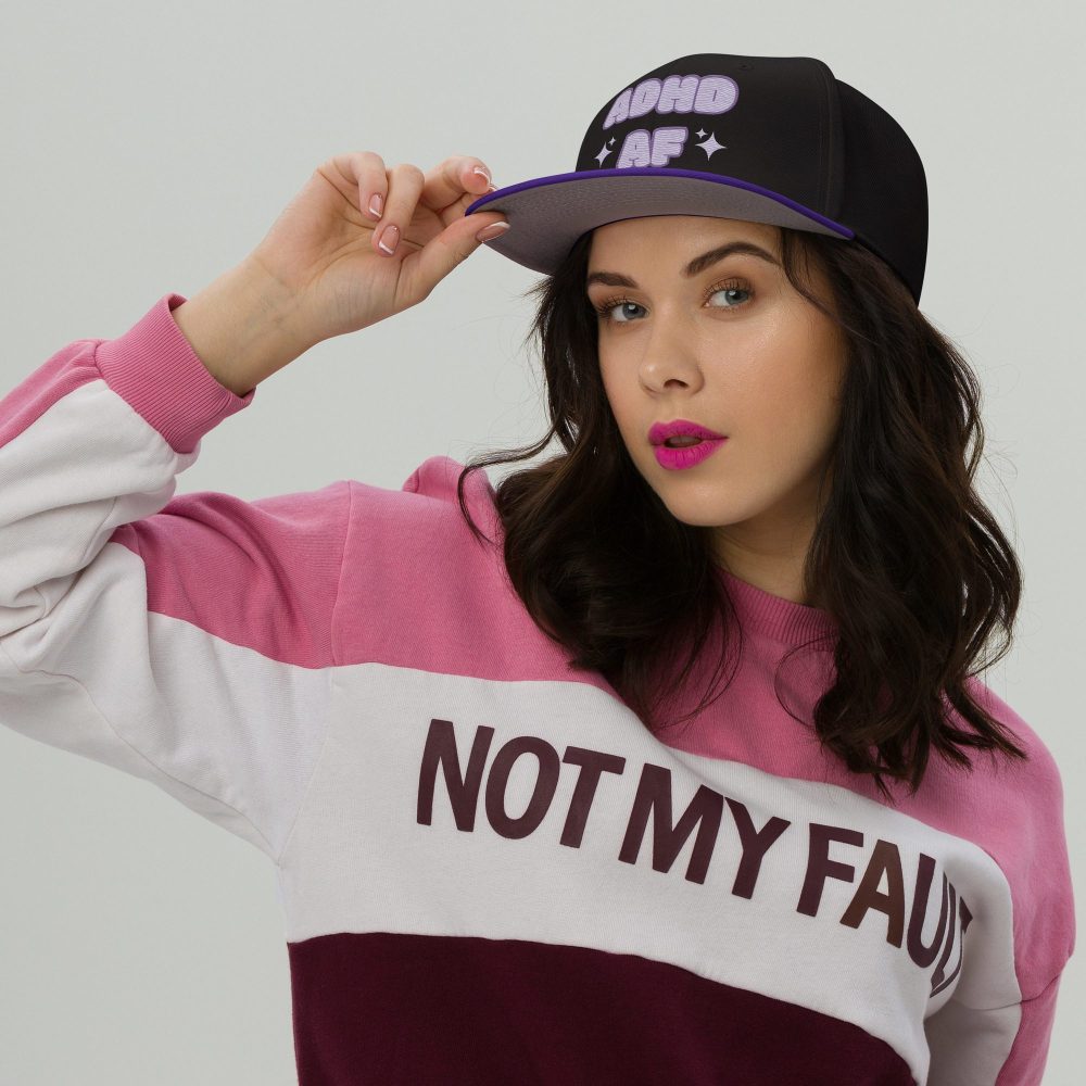 ADHD AF Neurodivergent Snapback Hat