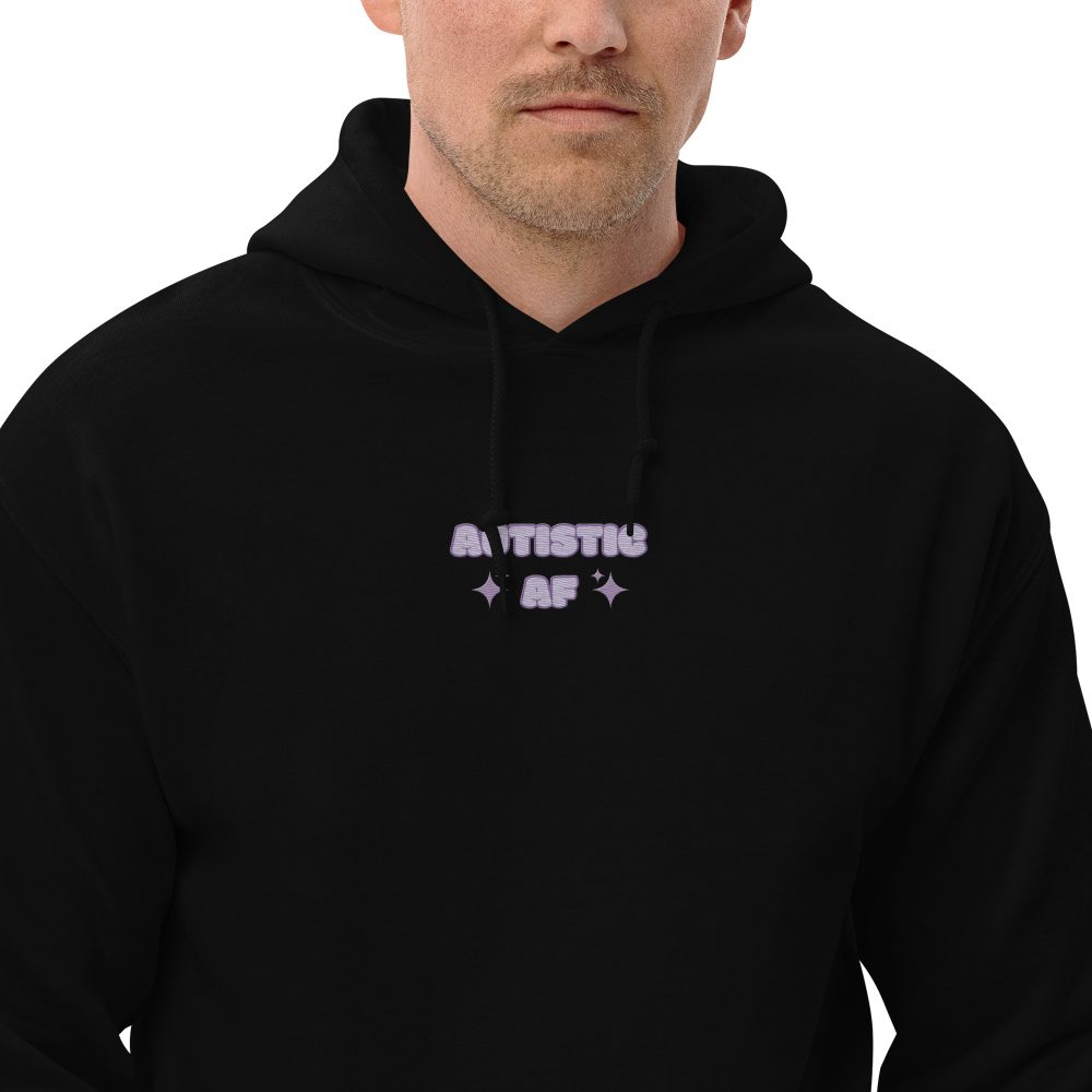 Autistic AF Embroidery Unisex Hoodie