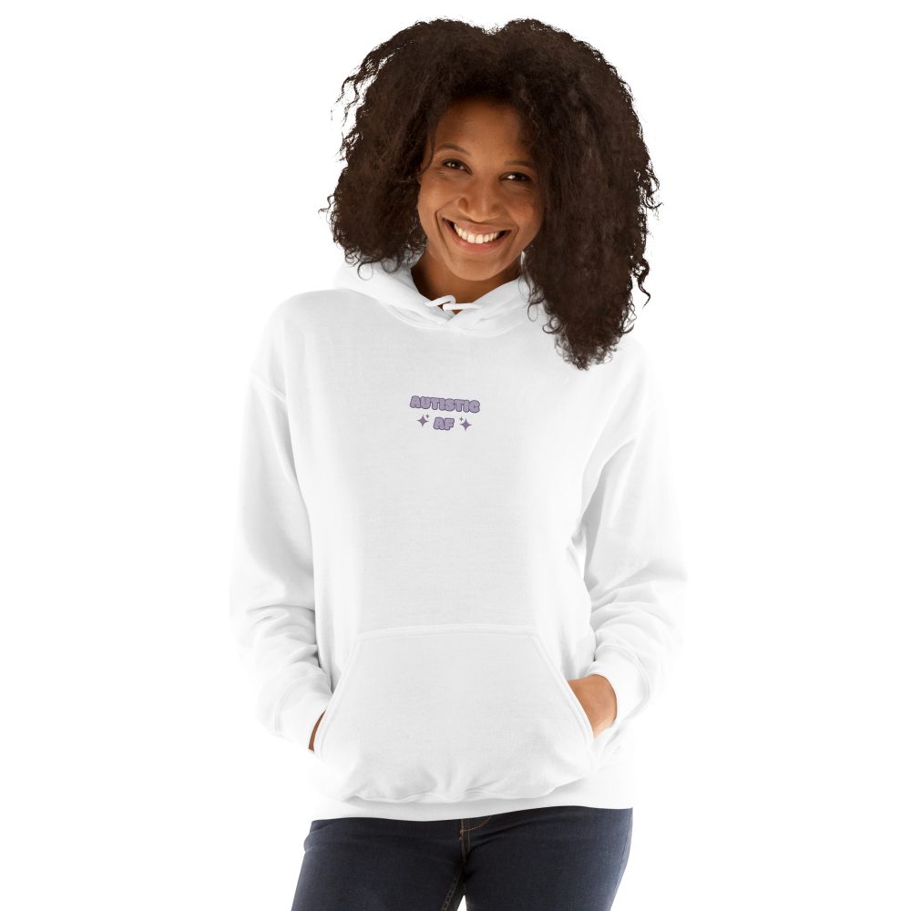 Autistic AF Embroidery Unisex Hoodie