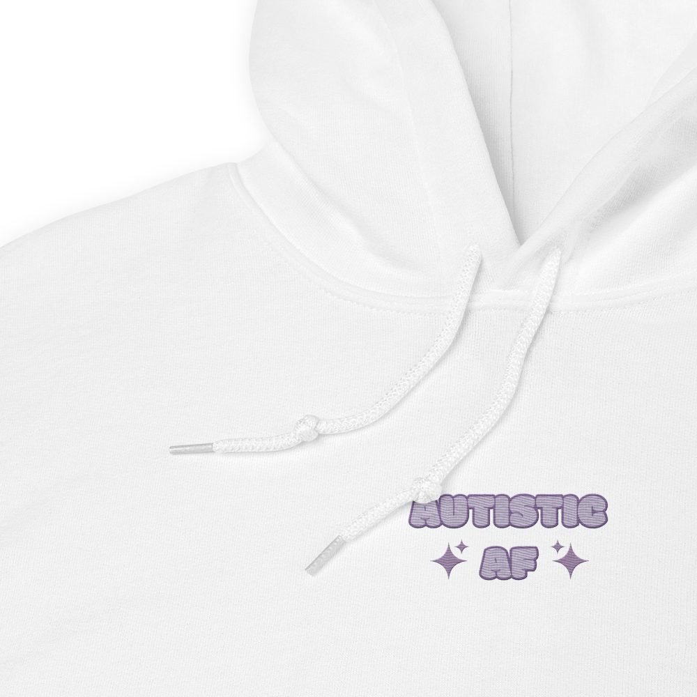 Autistic AF Embroidery Unisex Hoodie