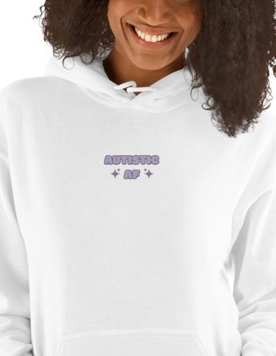 Autistic AF Embroidery Unisex Hoodie