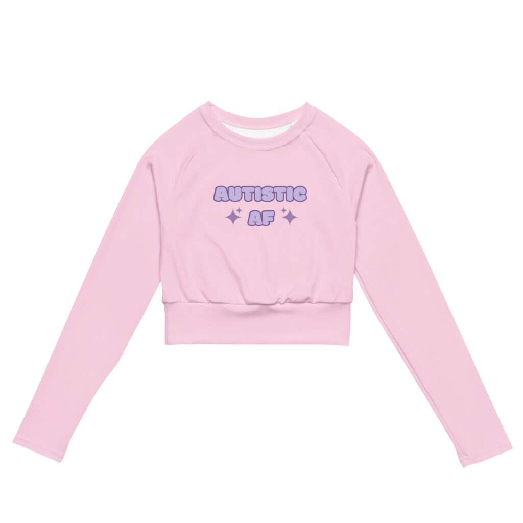 Autistic AF Recycled Long-sleeve Crop Top