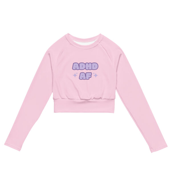 ADHD AF Recycled Long-sleeve Crop Top