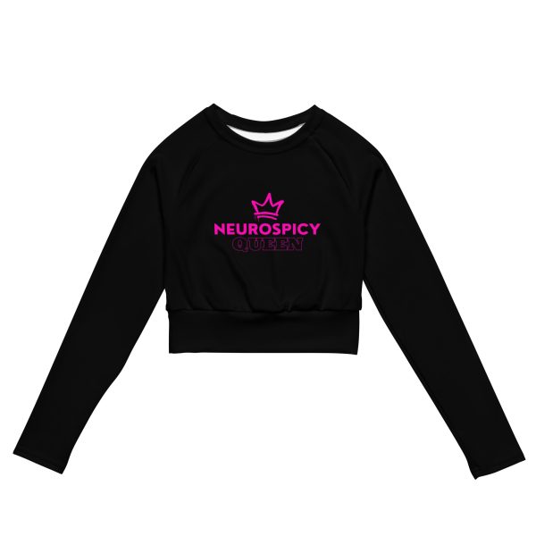 Neurospicy Queen Recycled Long-sleeve Crop Top