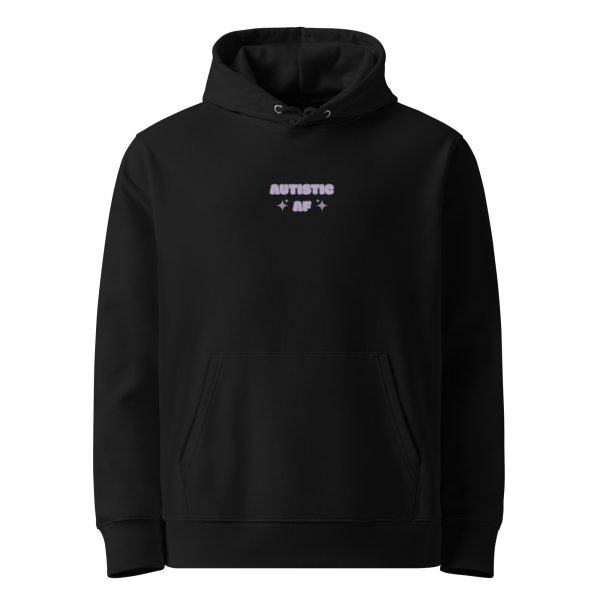 Autistic AF Embroidery Unisex Organic Hoodie