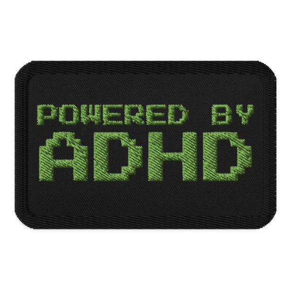 Powered By ADHD Embroidered Patch