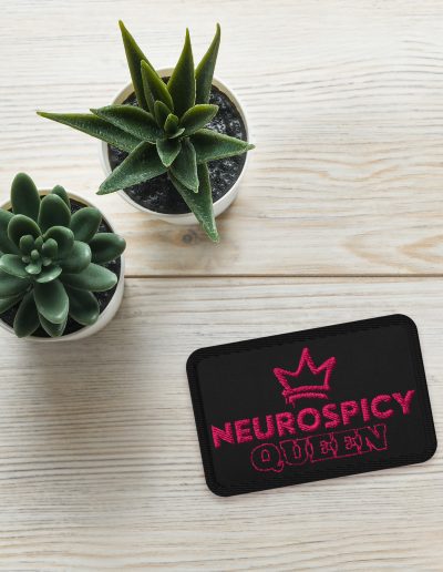 Neurospicy Queen Embroidered Patch