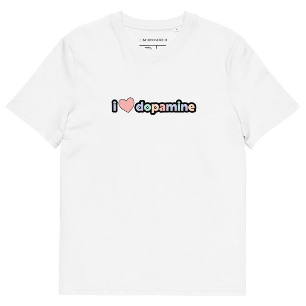 I Love Dopamine Unisex Organic Cotton T-shirt