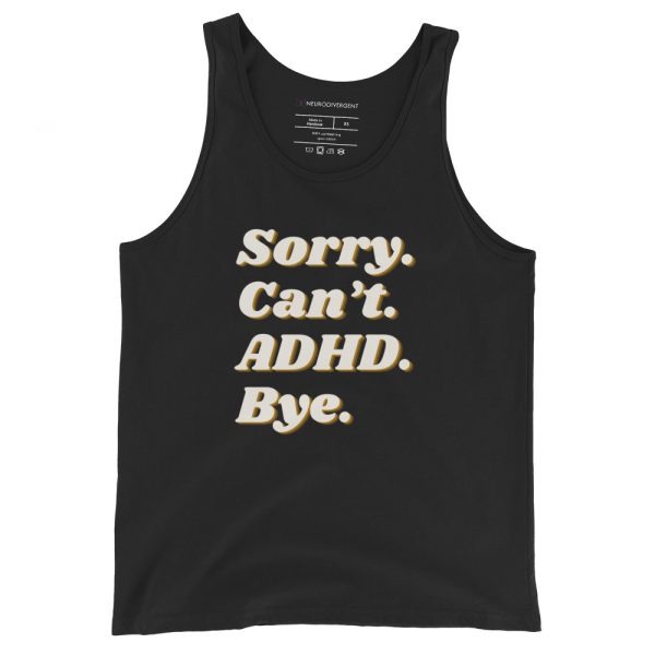 Sorry Can’t ADHD Bye Unisex Tank Top Vest