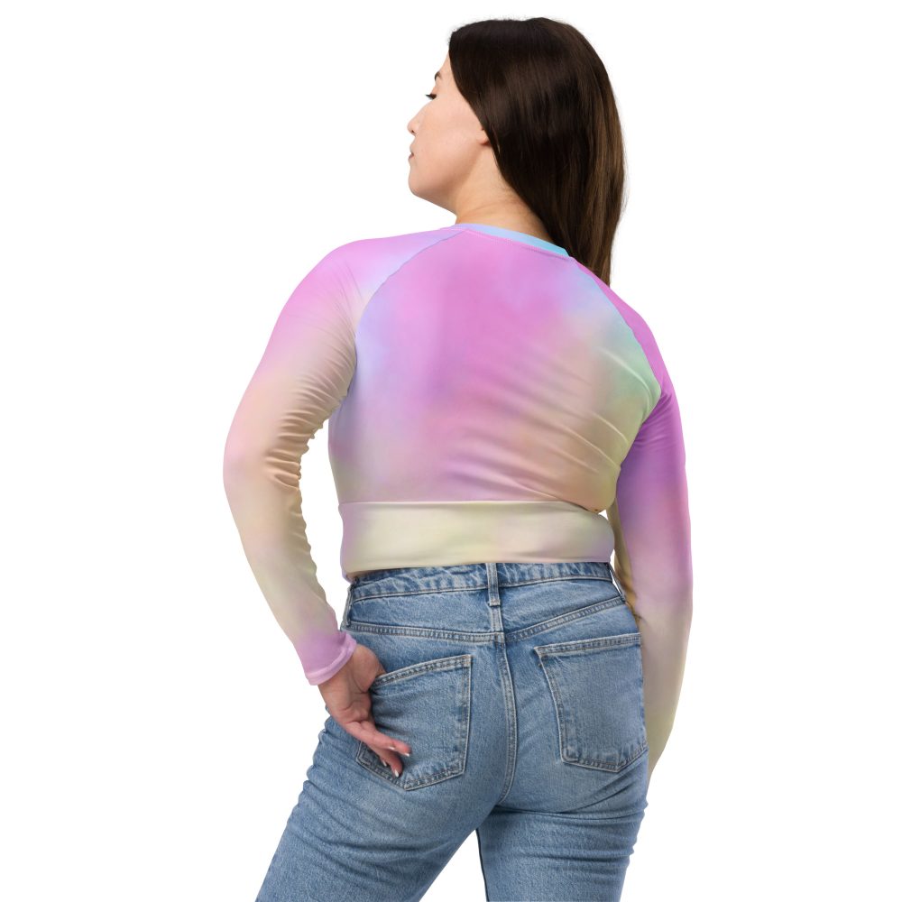 My ADHD Is Chronic But This Ass Is Iconic Recycled Long-sleeve Crop Top