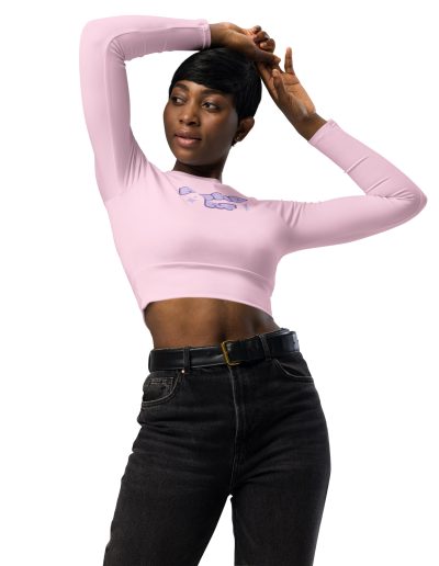 ADHD AF Recycled Long-sleeve Crop Top