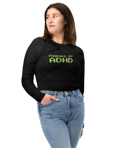 Powered By ADHD Recycled Long-sleeve Crop Top