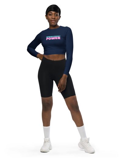 Neurodivergent Power Recycled Long-sleeve Crop Top