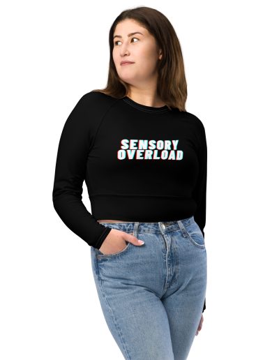 SENSORY OVERLOAD Recycled Long-sleeve Crop Top