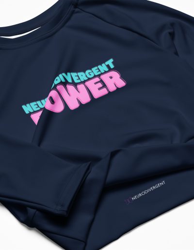 Neurodivergent Power Recycled Long-sleeve Crop Top
