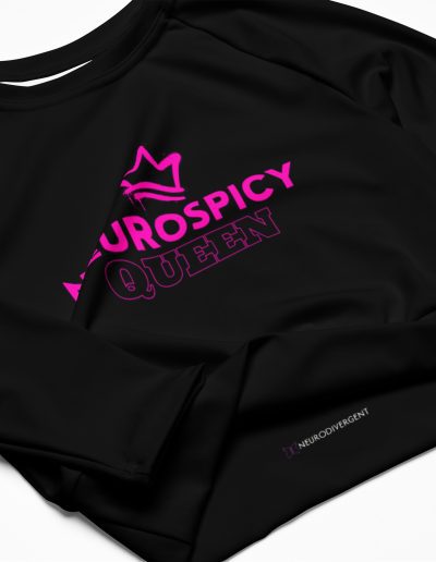 Neurospicy Queen Recycled Long-sleeve Crop Top