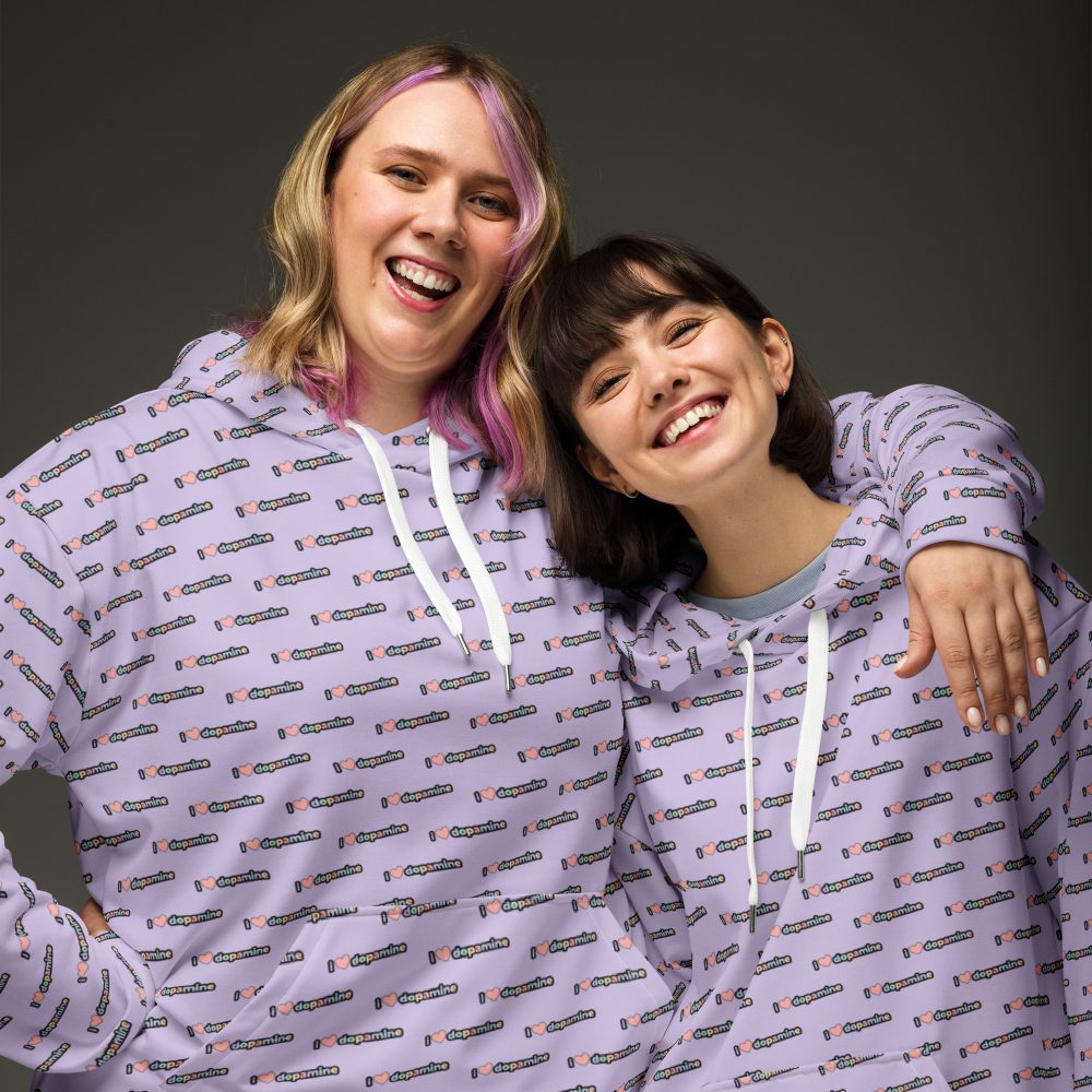 I Love Dopamine Recycled Unisex Hoodie