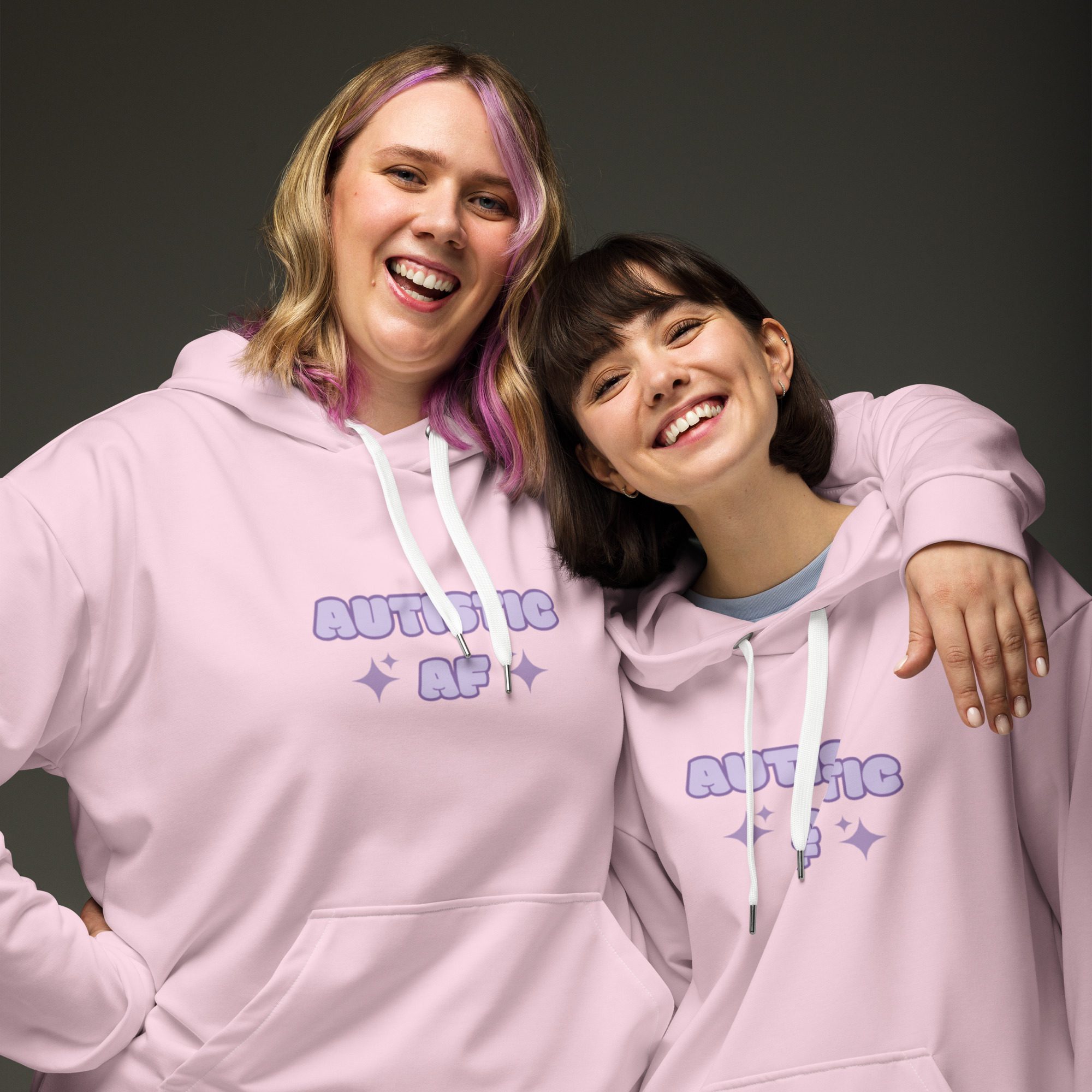 Autistic AF Pink Unisex Hoodie