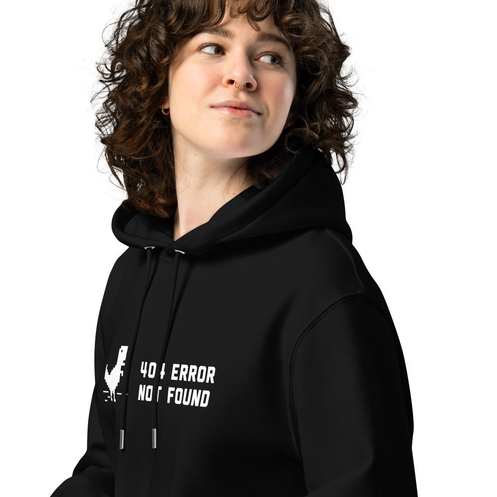 404 Error Not Found Unisex Organic Hoodie