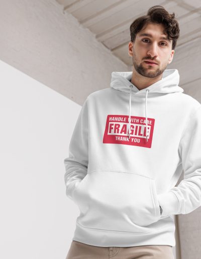 Handle With Care – FRAGILE Unisex Organic Hoodie