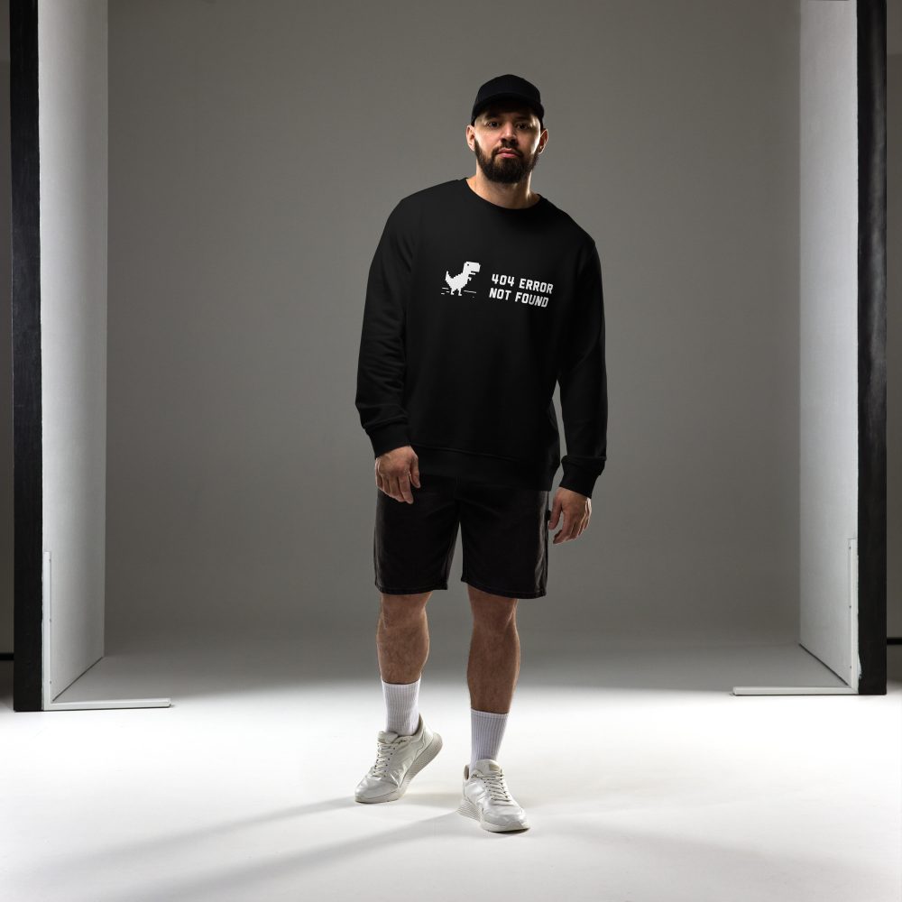 404 Error Not Found Unisex Organic Sweatshirt