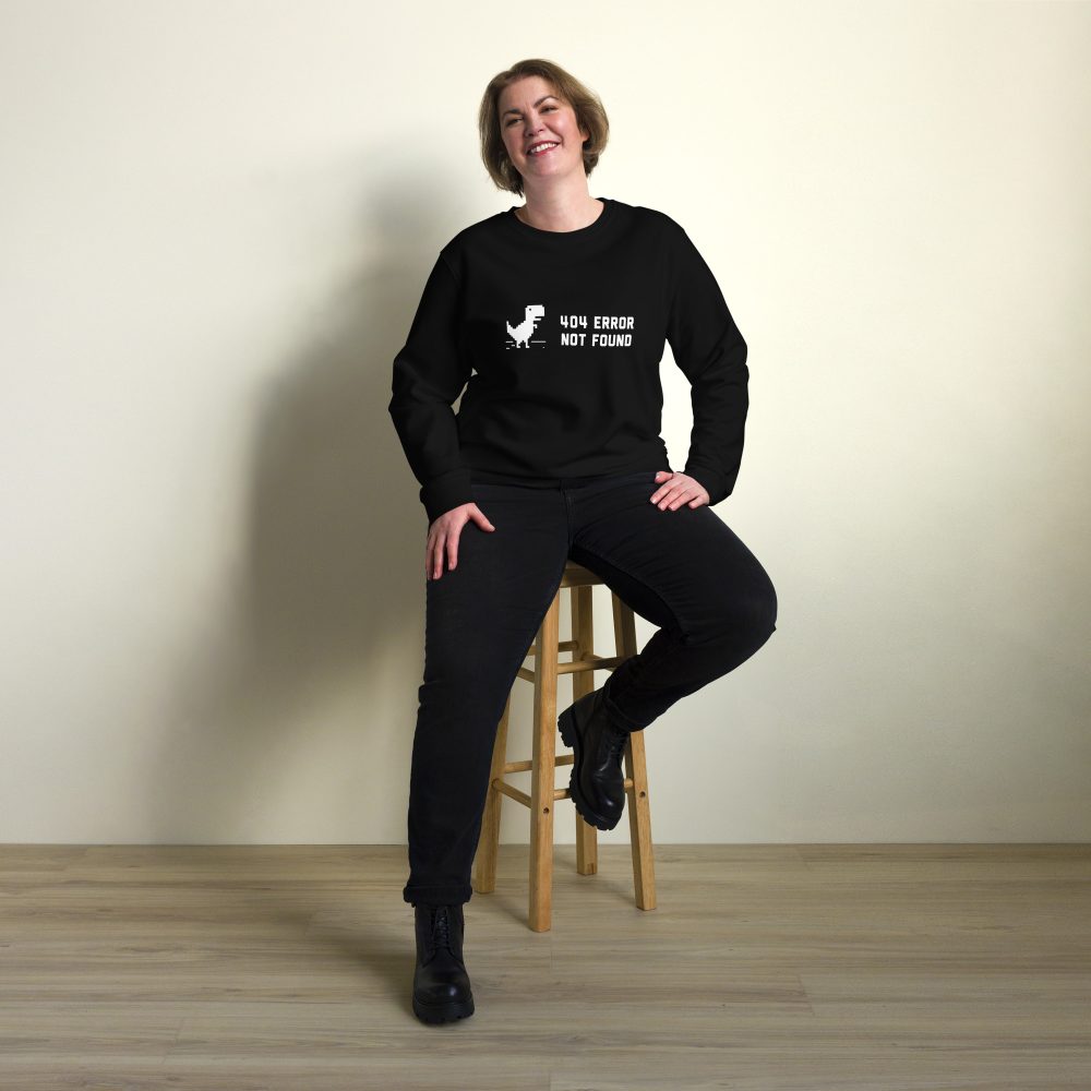404 Error Not Found Unisex Organic Sweatshirt