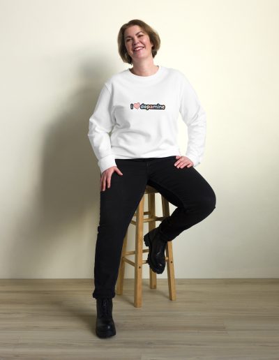 I Love Dopamine Unisex Organic Sweatshirt