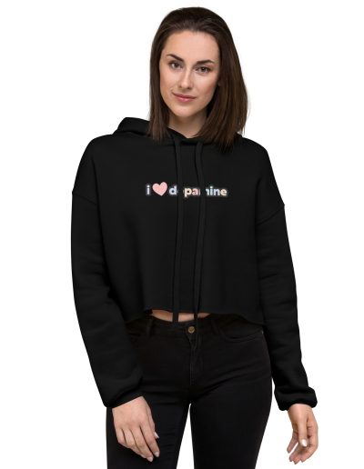 I Love Dopamine Crop Hoodie