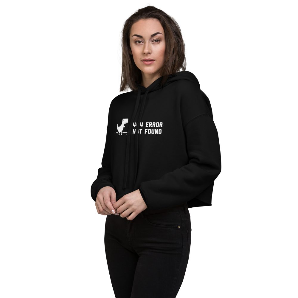 404 Error Not Found Crop Hoodie