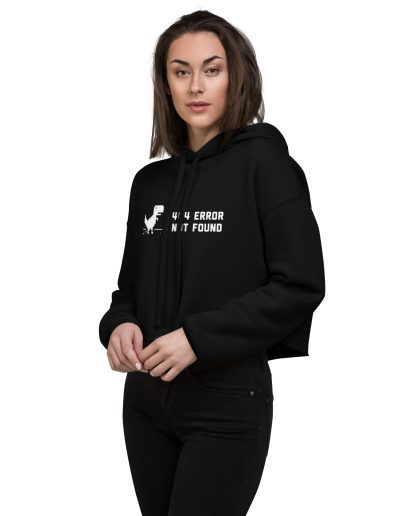 404 Error Not Found Crop Hoodie