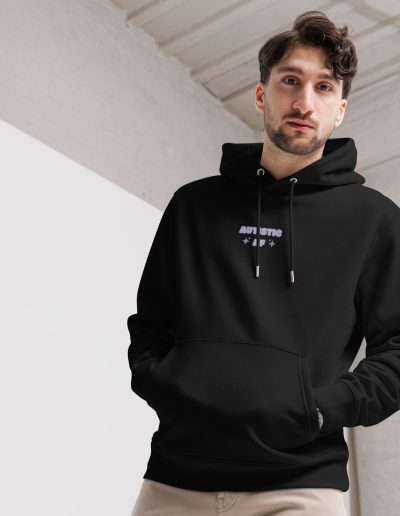Autistic AF Embroidery Unisex Organic Hoodie