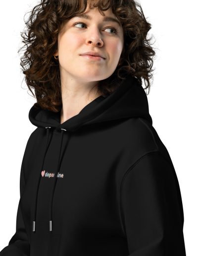 I Love Dopamine Embroidery Unisex Organic Hoodie