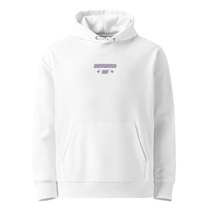 Autistic AF Embroidery Unisex Organic Hoodie