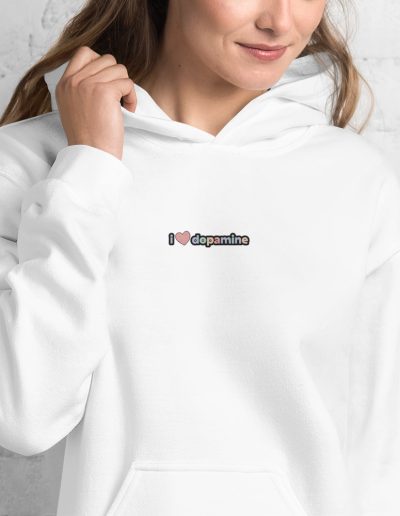 I Love Dopamine Embroidered Unisex Hoodie